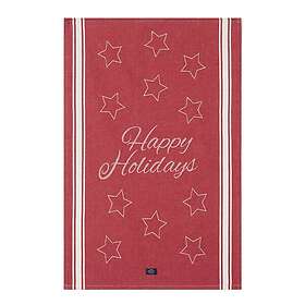 Lexington Happy Holidays jacquard kökshandduk 50x70 cm röd