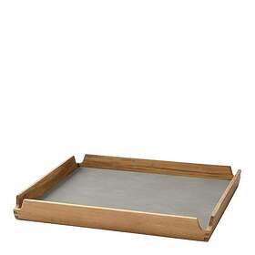 Lind DNA Airy teak bricka 30,1x30,1 cm nupo ljusgrå