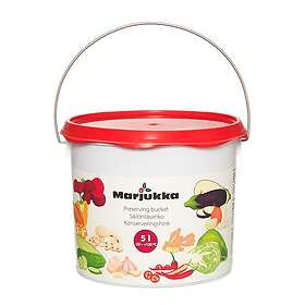 Marjukka Konserveringshink 5l vit/röd