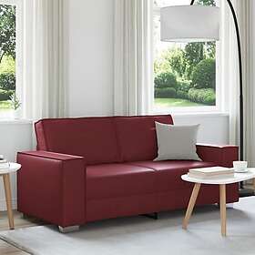 vidaXL Loveseat Soffa (2-sits) Vinröd 140 cm i Konstläder