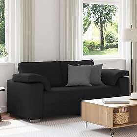 vidaXL Soffa Loveseat Svart 140 cm Tyg 4105229