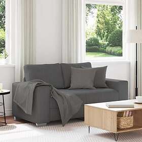 vidaXL Loveseat soffa mörkgrå 120 cm manchestertyg 4105194