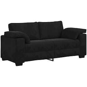 vidaXL Loveseat soffa svart 140 cm sammet 4105272