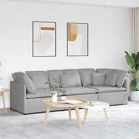 vidaXL Modulsoffa med dynor i tyg molngrå 3321276