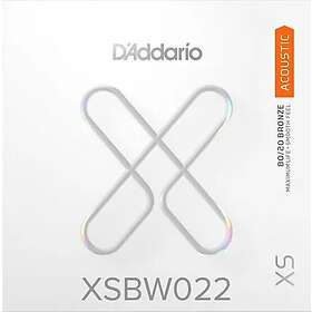 D'Addario XSBW022 80/20 Bronze Ball End Single String, .022