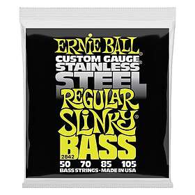 Ernie Ball 2842 Regular Slinky Stainless Steel Electric Bass Strings 50-105 Gaug