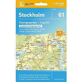 Kartförlaget 61 Stockholm Sverigeserien Topo50