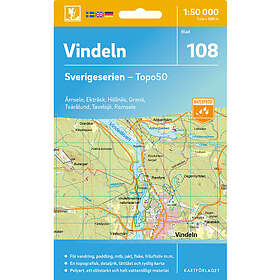 Kartförlaget 108 Vindeln Sverigeserien Topo50