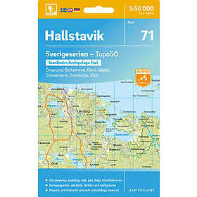 Kartförlaget 71 Hallstavik Sverigeserien Topo50