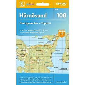 Kartförlaget 100 Härnösand Sverigeserien Topo50
