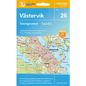 Kartförlaget 26 Västervik Sverigeserien Topo50
