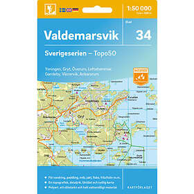 Kartförlaget 34 Valdemarsvik Sverigeserien Topo50