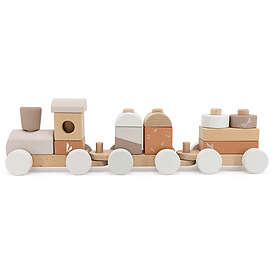Label Label Stapelleksak Tåg, Nougat
