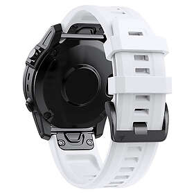 Tiera Garmin Fenix Classic silikonarmband vit quick release 20 mm