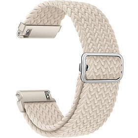 Tiera flätat textilarmband vitt 20 mm