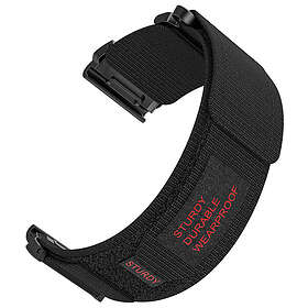 Tiera Garmin Epix svart nylonarmband 22 mm quick release