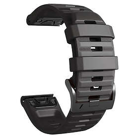 Tiera Garmin Fenix silikonarmband svart quick release 22 mm