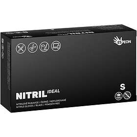 Espeon Nitril Ideal3 Black puderfria handskar av nitril Storlek S 100 st.