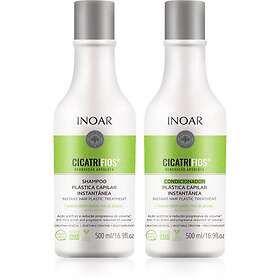 Inoar CicatriFios Set För skadat och ömtåligt hår 2x500ml
