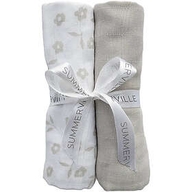 Summerville Muslin 2-pack Petal & Silver Grey