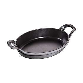 Staub oval ugnsform gjutjärn 21 cm Grafitgrå