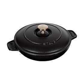 Staub ugnsform gjutjärn med lock rund o20 cm Svart