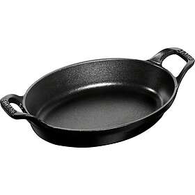 Staub oval ugnsform gjutjärn 21 cm Svart