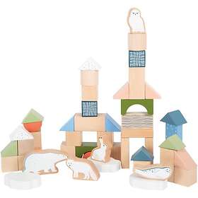 Small Foot Wooden Building Blocks Dino kuber av trä 12 m+ 20 st.