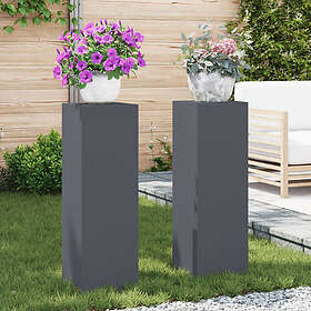 vidaXL Utomhus Växtställning Pelare 2 st Antracit 24x24x75 cm Stål