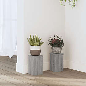 vidaXL Växtställ 2 st grå sonoma 10x10x18 cm konstruerat trä