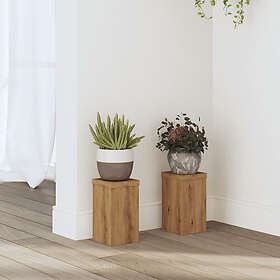 vidaXL Växtställ 2 st ek 10x10x18 cm konstruerat trä