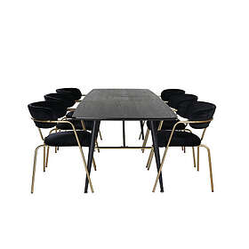 Venture Home Matgrupp Gold med stolarna Arrow