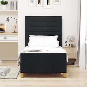 vidaXL Sängram Svart 90x200 cm Tyg