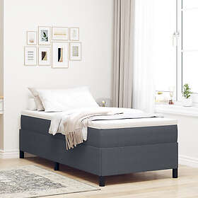 vidaXL Sängram mörkgrå 90x200cm Kordtyg