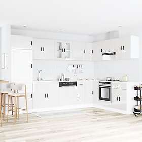 vidaXL Sink Base Cabinet ""Porto"" med disk Högblank Vit 80x46x84,5 cm Konstruer