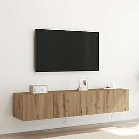 vidaXL TV Vägskåp med LED-lampor 2 st Artisan Ek 80x35x31 cm