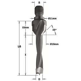 CMT Borr för trä ; S=M10/11 mm; D=10x30 mm