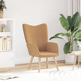 vidaXL Avkopplande Stol Beige Lockig Ullliknande Tyg