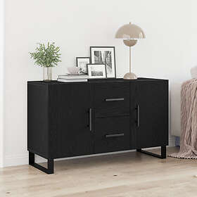 vidaXL Sideboard Svart Ek 100x36x60 cm Ingenjörsträ