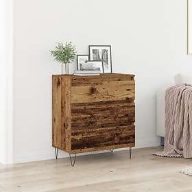 vidaXL Sideboard med lådor Gamla trä 60x35x70 cm Konstruerat trä