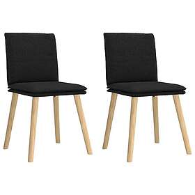 vidaXL Matstolar 2 st svart tyg