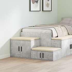 vidaXL Förvaringsskåp Betonggrå 118x41x40 cm Konstruerat Trä