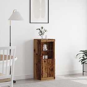 vidaXL Sideboard med LED-lampor Gamla trä 41x37x100 cm