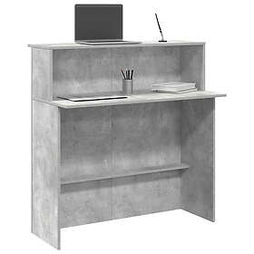 vidaXL Receptionsdisk betonggrå 100x50x103,5 cm konstruerat trä
