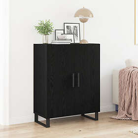 vidaXL Sideboard Svart Ek 69,5x34x90 cm Konstruerat trä