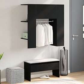 vidaXL Hallway Cabinet Svart ek Konstruerat trä 97,5 x 37 x 99 cm