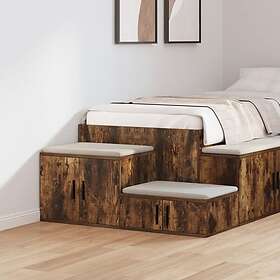vidaXL Förvaringsskåp Rökt Ek 127x41x40 cm Konstruerat Trä