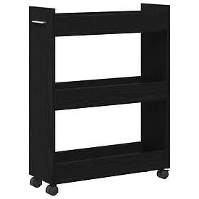 vidaXL Rullskåp Svart Ek 60x22x79 cm Konstruerat trä