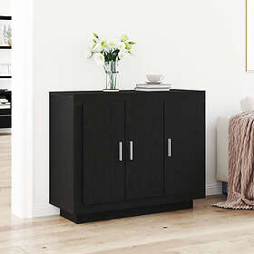 vidaXL Sideboard Svart Ek 92x35x75 cm Konstruerat Trä