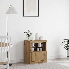 vidaXL Sideboard med LED-lampor Artisan Ek 60,5x37x67 cm